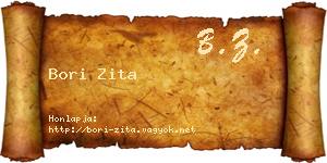 Bori Zita névjegykártya